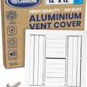 12" x 12" Duct Hole Aluminum 4-Way Air Supply Diffuser - Adjustable AC Vent Cover with Multi-Shutter Damper, Plastic Seal for Quiet, Tight Fit, HVAC Diffuser for Ceiling Vent  Face Size 13.6" x 13.6"