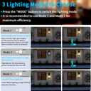Solar Wall Lights Outdoor with 3 Lighting Modes & Motion Sensor, Solar Porch Light with 2 Bulbs, Waterproof Outdoor Wall Sconce Lantern Lamp Fixture for Garage Porch Shed Barn Yard Garden Front Door