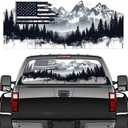 Rear Window Decals for Trucks Flag Mountain Pattern Printing Back Glass Stickers for Trucks Fit Most Pickup Trucks,Car Decal Vinyl Truck Rear Windshield Decal Pattern 15, 66 in x 20 in
