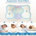 Cervical Neck Pillow for Pain Relief, Odorless Memory Foam Pillow with Cooling Cover & Dual Height, Ergonomic Contour for Neck & Shoulder Support, for Side, Back & Stomach Sleepers