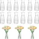 10 Pcs Plastic Bud Vases Bulk Small Plastic Vases, Clear Container for Flowers Height Shatterproof Bud Vase, Mini Vintage Floral Vase for Home Decor, Living Room, Office Decoration, Housewarming Party