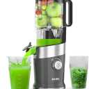 Aeitto Cold Press Juicer, Juicer Machines with 4.9" Large Feed Chute, Fits Whole Vegetables and Fruits, Professional Juice Maker, Easy to Clean, High Juice Yield, Easy to Assemble,Grey