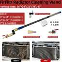 32" Radiator Cleaning Wand,Water and Air Dual-Use Cleaner Wand 4500 PSI Pressure Washer Tool for Car Radiator Flush and Washable Air Filter with 360 Swivel Quick Coupler,Switch and Fitting