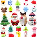 Christmas Advent Calendar 2025 with 4 Cute Jumbo and 20 Mochi Squishy Assorted Toys, 24 Days Countdown Calendar, Xmas Stocking Stuffers Gifts for Thanksgiving Boys Girls Christmas Party Favor