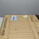 Mumeasy Baby Gate Extra Wide, 29.5-51'' Pressure Mounted Dog Gate with Walk Thru Door, Auto Close Pet Gate for House, Stairs, Doorways,Black