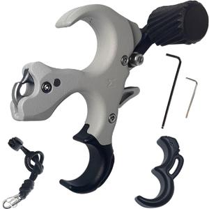 Thumb Release for Compound Bow,Copper Material Archery Release Aids,3 or 4 Finger Adjustable,Bow Trigger Release for Hunting,for Left and Right Handers.