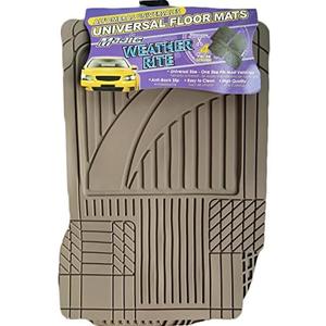 4 Piece Beige Rubber Mats