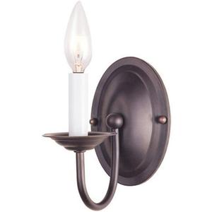 Livex Lighting 4151-07 Home Basics 1 Light Bronze Wall Sconce