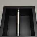 Neodrain Recessed Toilet Paper Holder, Matte Black Toilet Paper Holder Built-in, Stainless Steel Recessed Tissue Paper Roll Holder, in Wall (6X6In)