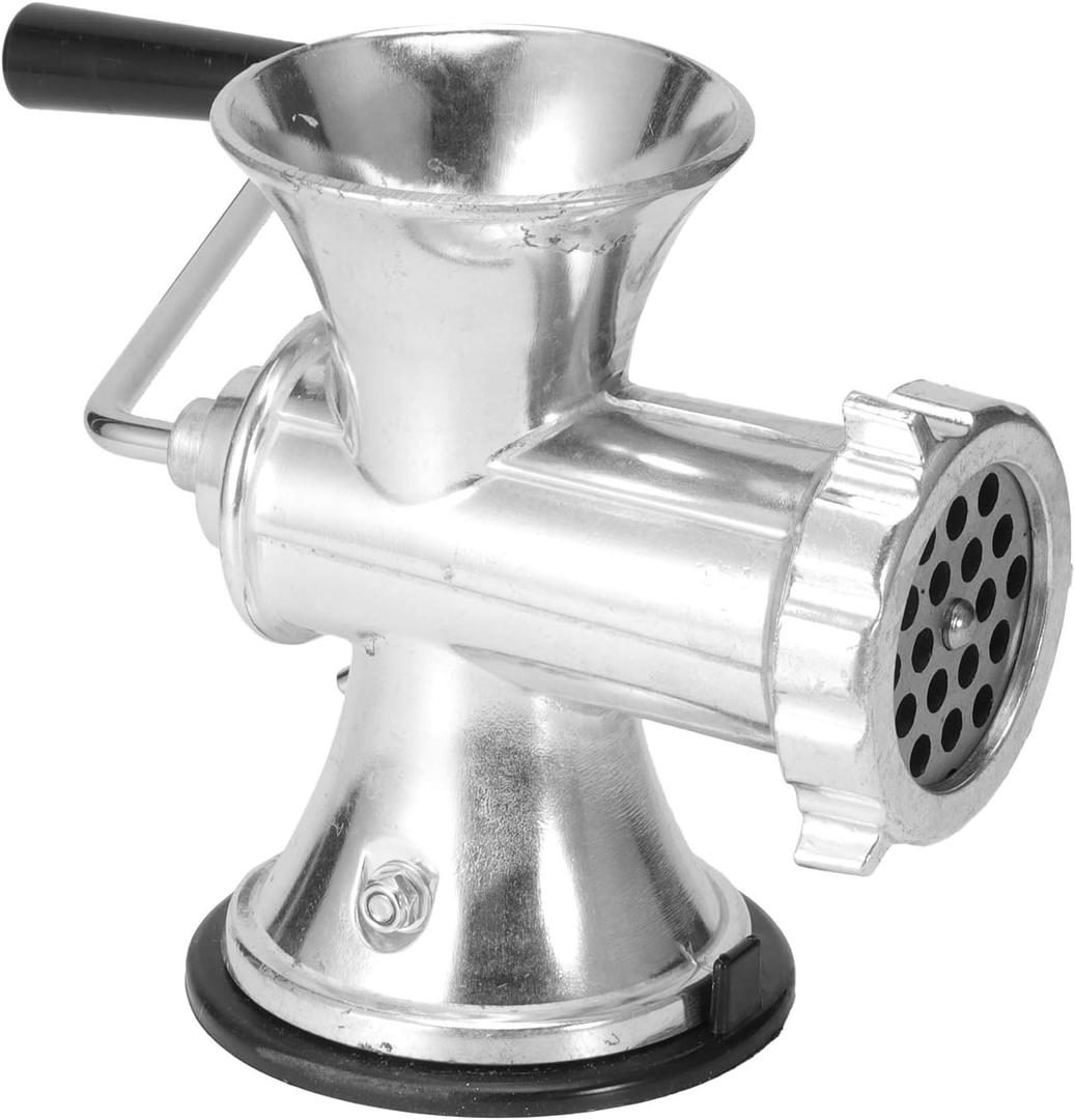 Manual Meat Grinder, Aluminum Alloy Hand Crank Meat Grinding Machine Sausage Stuffer Maker Household Pork Mincer with Vacuum Suction Cup for Home Kitchen Use