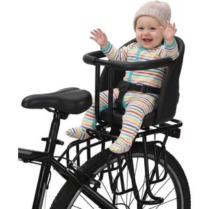 Kids Bike Seat with Reflective Tape for Baby 18 Months to 8 Years Old