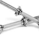Yes4All Threaded Dumbbell Handles, Adjustable Dumbbell Bar Pair, 14/16/18/24-Inch Sizes, Fits 1" or 1.15" Plates, Non-Slip Grip, Secure Star-Lock Collars (16" - Chrome - Silver)