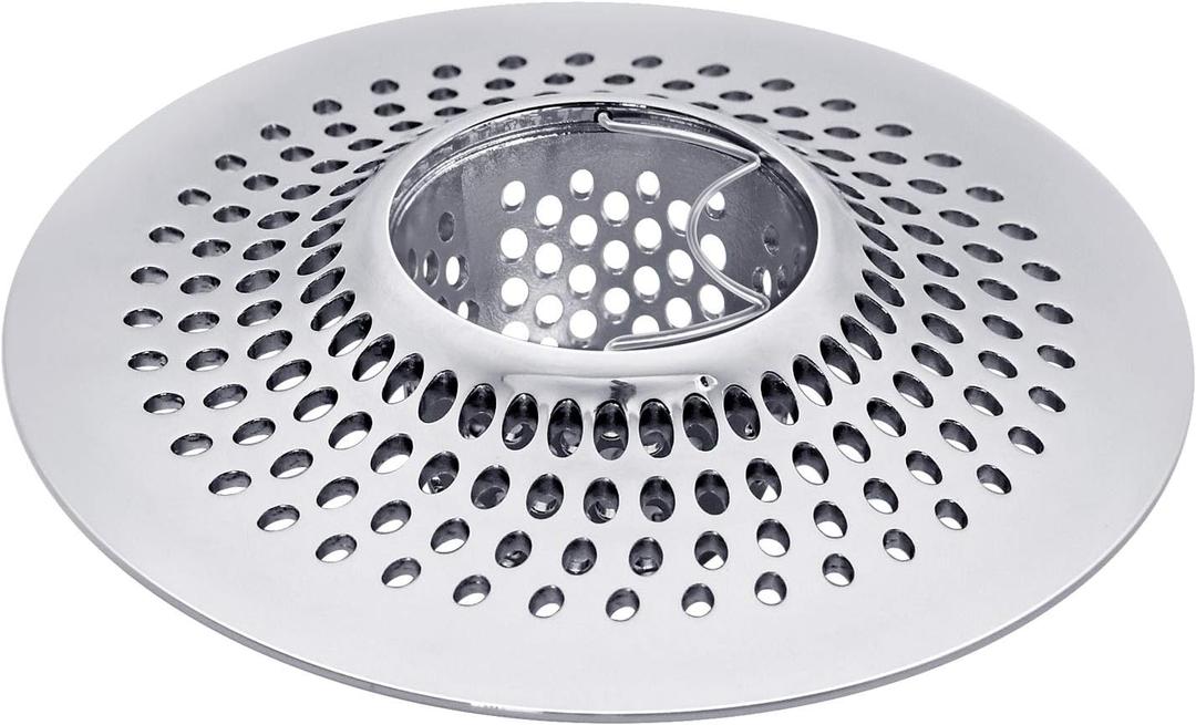 LEKEYE Drain Hair Catcher/Bathtub Shower Drain Hair Trap/Strainer Stainless Steel Drain Protector(Patented Product) (Silver)