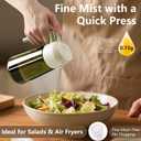 SWEET VIEW 2PCS Olive Oil Dispenser and Oil Sprayer 16oz/470ml Glass Light-Proof Oil Pourer for Kitchen Air Fryer, Cooking, Salad, and BBQ, with Stickers