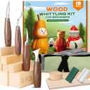 IMYMEE Wood Whittling Kit for Beginners-Complete Whittling Set with 4pcs Wood Carving Knives & 8pcs Basswood Wood Blocks-Perfect Wood Carving Kit Set-Includes Wood Carving Tools for Adults and Kids