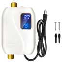 Tankless Water Heater Electric 110V, 3000W Instant Water Heater Under Sink, On Demand Hot Water Heater Electric with Digital Display, Electric Mini Water Heater for Kitchen Bathroom Washin