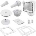 Kefly Above Ground Pools Skimmer with Accessories, Thru-Wall Skim Compatible with All Standard Pool Wall Cutouts