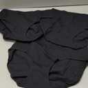 OLIKEME Womens High Waisted Underwear Tummy Control Cotton Full Coverage Ladies Panties Soft Stretch Briefs (Large, Black-5 Pack)