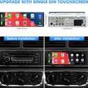 Wireless Single Din CarPlay Stereo: 6.5 Inch Wireless Android Auto Touchscreen Radio for Car - Bluetooth Incell Display 300W 4.2 CHN 2 Subwoofer Outputs USB Type-C Fast Charge SWC