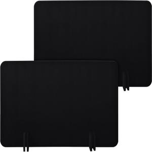 Desk Privacy Panel Set, Desk Partition Cubicle Wall Freestanding Noise-Reduction Panels Room Divider, Soundproof Partition with Support Feet for Office or Home Use (Black, 40 * 60 cm)