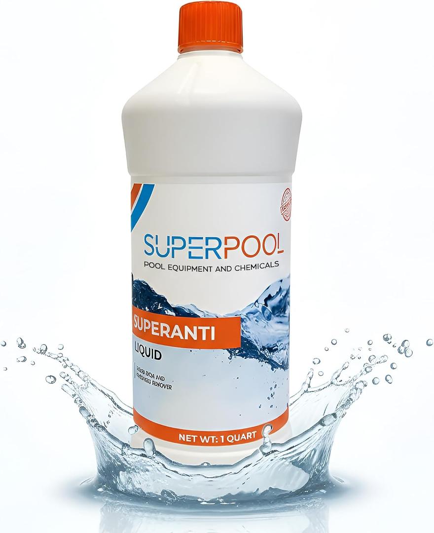 Pool & Spa Stain and Scale Control – Hard Water Metal Stain Treatment for Pools & Hot Tubs, Calcium -Copper & Iron Out Rust Stain Remover - Liquid Hard Water Stain Remover