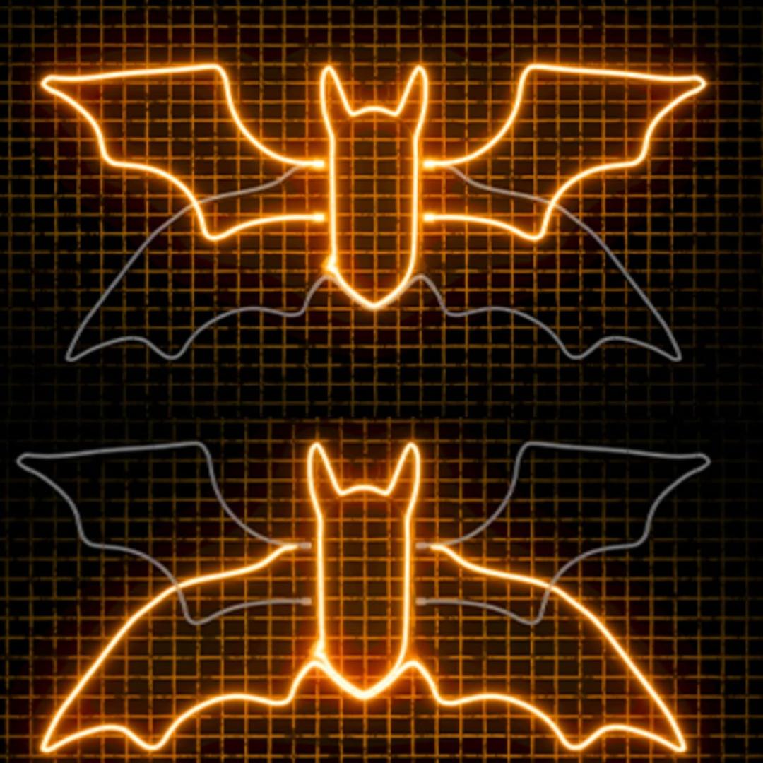 Bat Neon Sign for Wall Art Decor,Led Sign Animated Bat Swing Neon Light Up Sign for Wall Decor Bedroom Home Decor Bar Halloween LED Decoration Light,Plug in Powered Dimmable LED Light,21" x 10", 21 inches by 10 inches