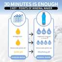 Magnesium Upgrade Alkaline Ion Mineral Water Bottle- 99.9% Pure Natural pH Water BPA Free Tritan Tumbler Coffee Sport Travel Office Outdoor Activities 500ml/16.90Oz (AQUA)