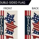 28x40 Inch Double Sided Summer Garden Flag - Seasonal Large Outdoor Yard Flags of Burlap - 4th of July Flag Freedom Independence Day Banners - Hello Summer Banner Holiday Flags Outdoor Yard Dcor