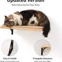 FUKUMARU Cat Wall Shelves, 17 x 10 Inch Cat Walls Furniture with Sisal Mat, Solid Rubber Wood Floating Shelf with Upgraded Installation, Kitten Wall Tree for Sleeping, Playing and Scratching