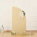 Champagne Half Moon Arch Covers Wedding Arch Backdrop Cover for Weddings Birthday Parties Baby Showers Events 6ft Champagne Half Arch Fabric Cover Set