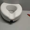 Medline 5" Raised Toilet Seat with Lock, No Arms, White, 400 lb Capacity - Easy Installation - Elderly & Disabled Bathroom Aid