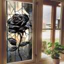 3D Wall Stickers DIY Flower Wall Decal Removable Waterproof Wall Art Decor for Bedroom Living Room Offices Home Decoration (Black Rose)
