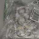 Titanker Shower Curtain Hooks Rings, Rust Resistant Metal Double Glide Shower Hooks Rings for Bathroom Shower Rods Curtains, Set of 24 Hooks - Nickel