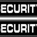 2 Pack (18"×6") Heavy Duty Security Officers Magnetic Signs For Vehicles Trucks, SUV and Cars, Rover, Patrol Security 18"×6" (2 Pack)(Black)