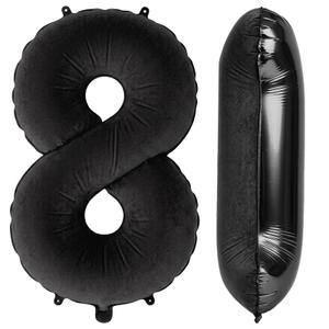 3 x 40 Inch Number 1 Balloon, Large Black Number Balloons for Boy Girls 1st Birthday Decorations, Flocked Velvet Matte Foil Birthday Balloon 0-9 for Women Men, Giant Number 1, Anniversary Supplies