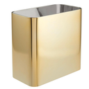 mDesign Small Metal 2.4 Gallon/9 Liter Trash Can Wastebasket Garbage Bin for Bathroom, Slim Rubbish Waste Bin Trashcans  Mirri Collection  Soft Brass