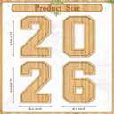 4pcs Wooden 2026 New Years Eve Party Supplies Charcuterie Numbers Fillable Decorations, New Years Decorations 2026 Number Charcuterie Board Box for Fruit Cheese Platter Candy Cake Plates
