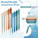 Sayglossy 50 Pcs Inspirational Pens Gifts Bulk Mental Health Motivational Quotes Ballpoint Pen Black Ink Thank You Appreciation Gift for Employee Coworker Office Staff Teacher Nurse Week (Multicolor)