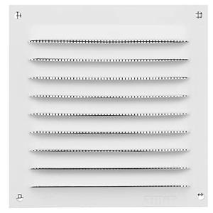 Amig - Square Premium Aluminium Grille with Mosquito Net 4" x 4" |Air Vent Cover | for Wall, Sidewall and Ceiling | 3,9 x 3,9 Inch | White