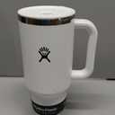 Hydro Flask Travel Tumbler with Handle, Lid and Straw - Insulated Stainless Steel in 40 Oz White