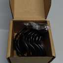 10 Pack Coat Hooks Wall Hooks for Hanging, Heavy Duty Double Prong Metal Hook Wall Mounted for Living Room, Bathroom, Kitchen, Bedroom for Coat, Bag, Scarf, Towel, Hat, Key, Cup (Black)