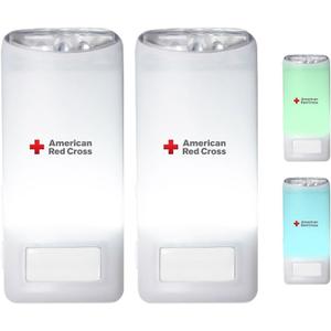 Eton - American Red Cross Blackout Buddy Color Motion Activated Emergency LED Flashlight, 3 Colors, Multipurpose, Blackout Alert & Nightlight, Commitment to Preparedness (Pack of 2)