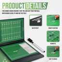 ZPU Dry Erase Coaching Board, Magnetic Coaches Clipboards, Portable Foldable Tactics Board with Dry Erase Marker Pen and Magnets Basketball, Football, Soccer, Hockey