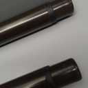 KAMANINA 1 Inch Curtain Rod Telescoping Single Drapery Rod 28 to 48 Inches (2.3-4 Feet), Pack of 2 Antique Bronze Curtain Rods for Windows 16 to 44 Inches, Netted Texture Finials