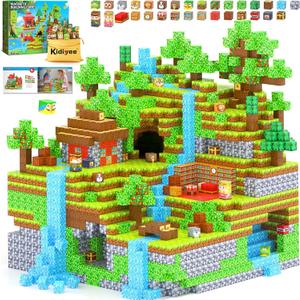 150PCS Magnetic Blocks - Mine Magnet World Forest Animal Set, Magnet Toys Games for Kids Ages 4-6 6-8 8-12, Magnetic Building Blocks for Boys & Girls, STEM Montessori Sensory Toys for Kids Ages 3+