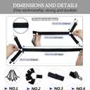 TGOOD Gift for Mum!Sheet Fasteners keepers-Adjustable Elastic Bed Sheet Holder Straps for Full,Queen,King Twin Bed,6 Way Cross Sheet Clips Suspenders Band,Fitted Round and Square Mattresses.(black)