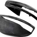 1 Pair ABS Wing Mirror Housing Covers, Left Right Side Door Mirror Covers, 2014-2020 Compatible with Mercedes-Benz C Class CLS Class E Class GLC Class S Class S Class - Carbon Fiber