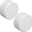 2 Pcs 8 Inch PVC End Cap Flat Top, Schedule 40 for Sewer Drain