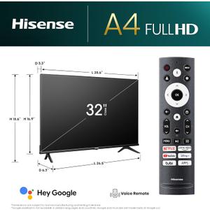 Hisense 32-Inch Class A4 Series Remote and Stand