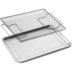 NX-AA5000RS Air Fryer Tray Stove Replacement Parts for Samsung Air Fryer Basket 304 Stainless Steel Samsung 30 Inch Gas Range Oven Air Fryer Rack 20.4 x 13.4 GE PM48X120 Air Fryer Basket 1 Pack